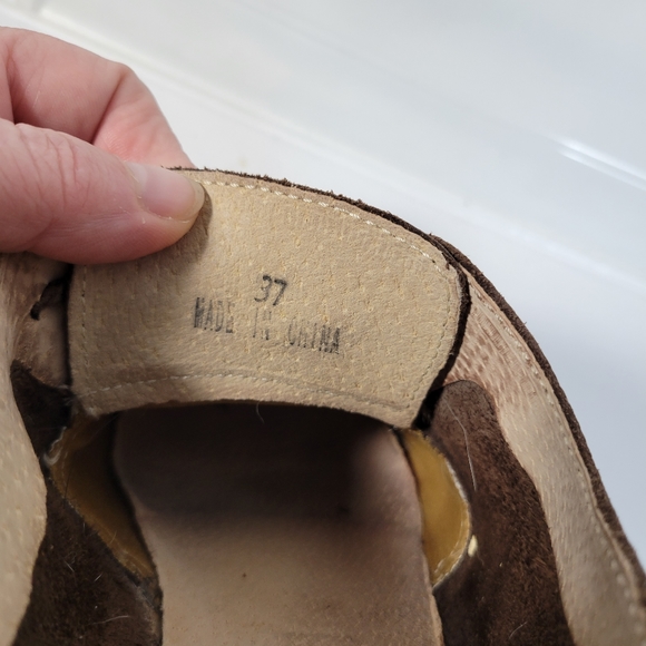 Womans Berne Mev Brown New York Flats Lace up shoes Size 37/6 US - Picture 7 of 7